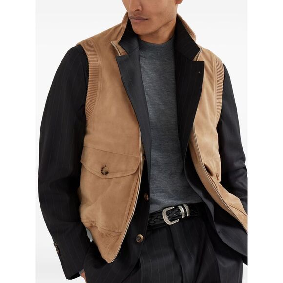 Brunello Cucinelli Men Leather Vest - Picture 3 of 5